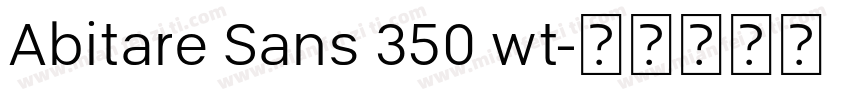 Abitare Sans 350 wt字体转换